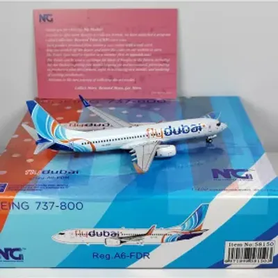 خرید ماکت ماکت هواپیما ان جی مدلز بوئینگ 737-800 فلای دوبی مقیاس 1/400 - مقیاس 1:400 - برند NG