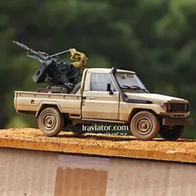 خرید ماکت ماکت تویوتا پیک آپ مجهر به ضد هوایی مقیاس 1/35 toyota pickup scale model military - مقیاس 1:35 - برند Exclusive