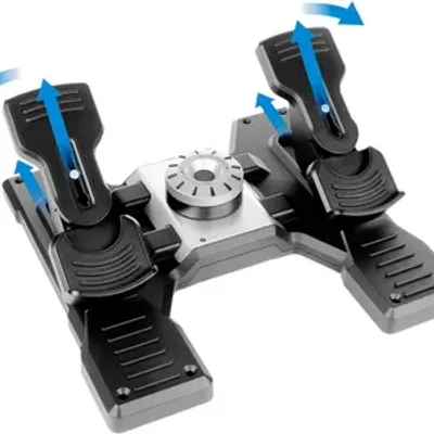 خرید ماکت رادر پدال لاجیتک مدل Rudder Pedals مخصوص شبیه ساز پرواز - مقیاس 1:1 - برند Logitech